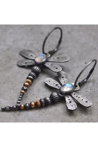 Choice أقراط عتيقة على شكل يعسوب للنساء والفتيات، مجوهرات حيوانية لطيفة، حشرة...