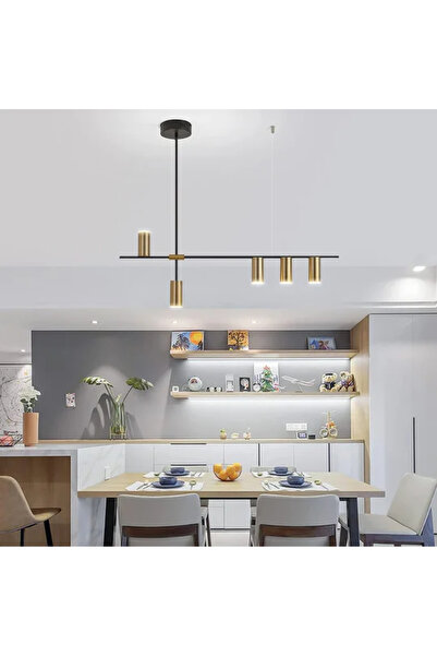 RONİSU AYDINLATMA Lilia 5 Spotlu Sıralı Yemek Masası Avize RA-AVZ- 5006-82-19