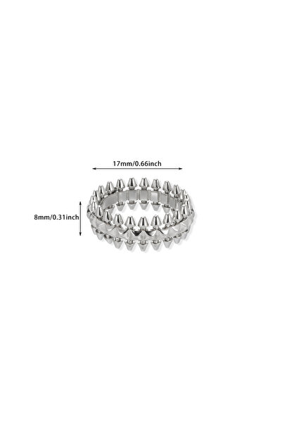 Choice resizable 17mm 2025 Design Style Riveted Bullet Stainless Steel Rings For Women Punk Gold Color Crea