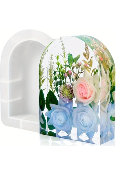 Choice قالب راتنج كبير، قالب راتنج سيليكون مقوس لصب الراتنج، قالب راتنج إيبوكسي عميق لصب الزهور.