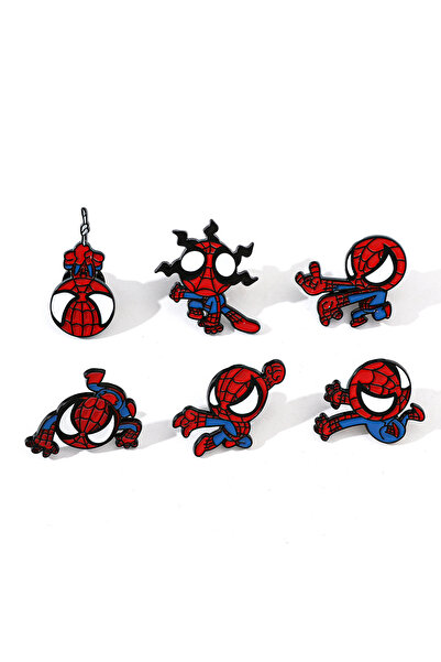 Miniso مجموعة متعددة XZ2815 مكونة من 6 قطع، مستوحاة من أفلام الحركة، بروش سبا...