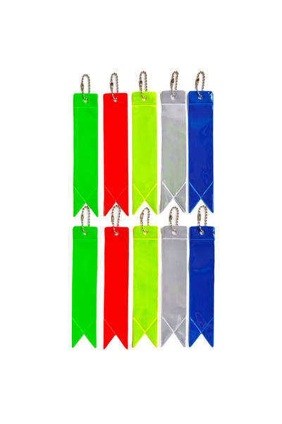 Choice 10pcs random 10 Pcs Reflective Strips, Reflective Charm, PVC Reflectiv...