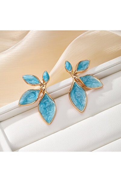 Choice زوج من أقراط تشيانلانسي بتصميم أوراق الشجر المتدلية على الطراز القديم،...