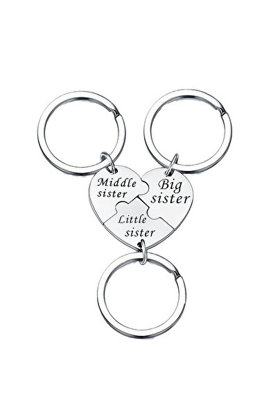 Choice 2 3 Pcs Big Sister Middle Sister Little Sister Puzzle Heart Pendant Ke...