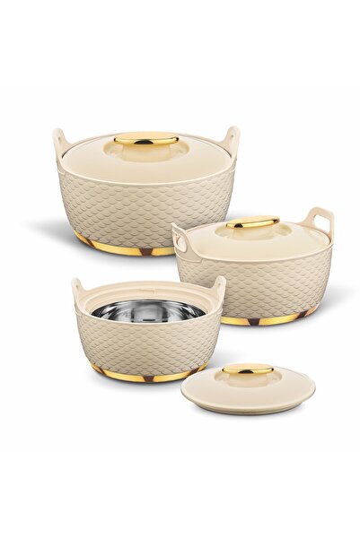 ASIAN Majestic Gold Cass Dlx Set3 (1500+2500+3500) | Hot Food Storage Contain...