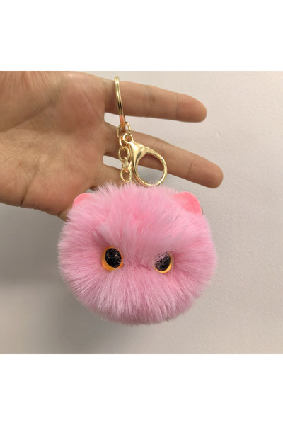 Choice pink Cute Plush Cat Keychain Cartoon Doll Toy Pendant Keyring For Wome...
