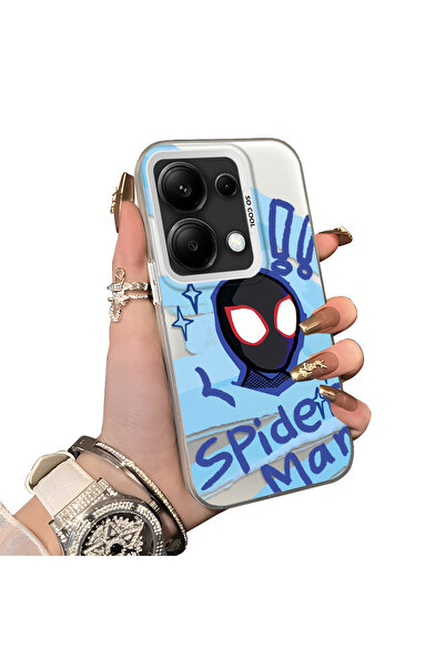 ucuc Xiaomi Redmi Note 14S Compatible Silicone Edge Acrylic Back Spiderman Pr...