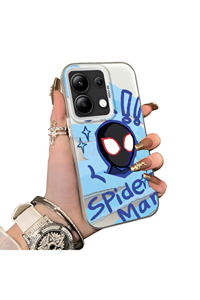 ucuc Xiaomi Redmi Note 13 Compatible Silicone Edge Acrylic Back Spiderman Pro...