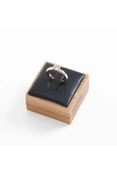 Choice حامل عرض خواتم خشبي أسود من البولي يوريثان، منظم خواتم، حامل مجوهرات، ...