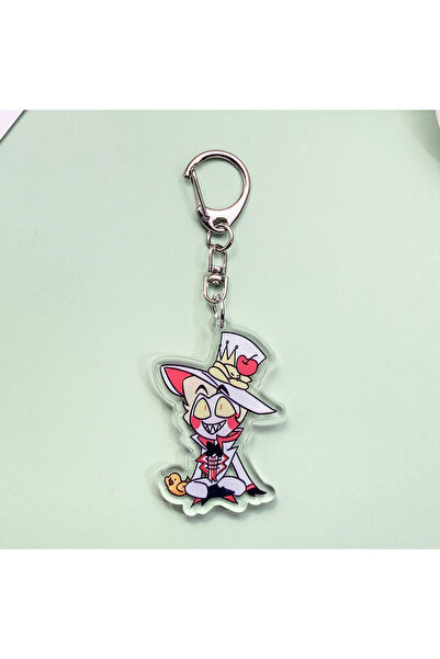 Miniso سلسلة مفاتيح سيارة إبداعية من الأكريليك، 5 سم، تضم 5 شخصيات كرتونية من فندق هازبين، إكسسوارات للحقائب وحقائب الظهر