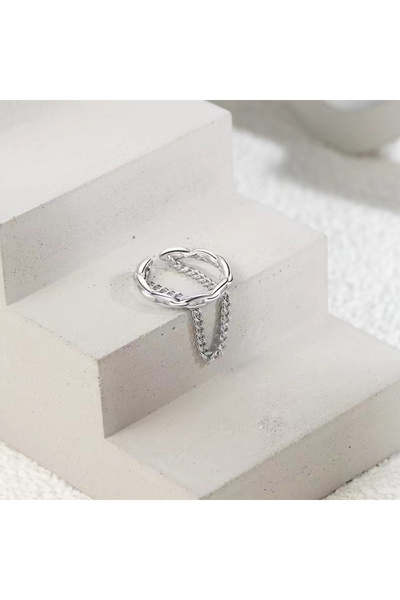 Choice Silver Color 1 PC Minilist No Piercing Ear Chain Cuff Earrings for Wom...