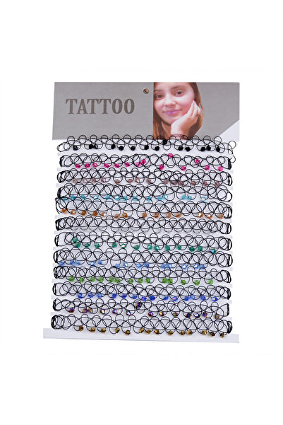 Choice Black 12pcs/lot New Collares Vintage Stretch Tattoo Choker Necklaces F...
