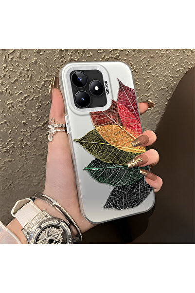 ucuc حافظة حماية ملونة من السيليكون المتوافقة مع هاتف Realme C53 ذات حافة أكر...