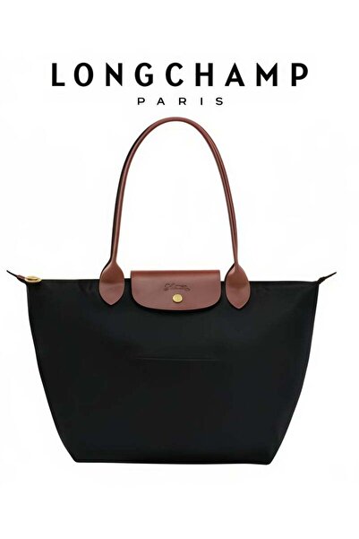 Generic Longchamp Women's Medium Handbags, Tote Bags, Shoulder Bags, Forest Black Classic Style