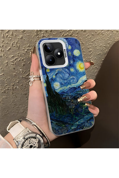 Hontinga حافظة متوافقة مع هاتف Realme C51، حافظة هاتف صلبة مضادة للسقوط