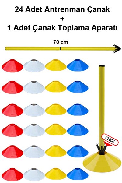 Liggo 24 Adet Antrenman Çanağı Çanak Toplama Aparatı Seti Antrenman Kukası İdman Çanağı Eğitim Seti