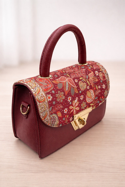 Elen Hand and Shoulder Bag with Patterned Cover