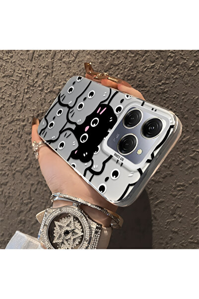 ucuc Tecno Spark 20 Pro Compatible Silicone Edge Acrylic Back Sweet Cat Prote...