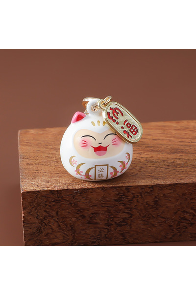 Choice أبيض - أوماموري ياباني جديد - جرس ماء مانيكي نيكو صغير حالم، مدرسة الشفاء ب