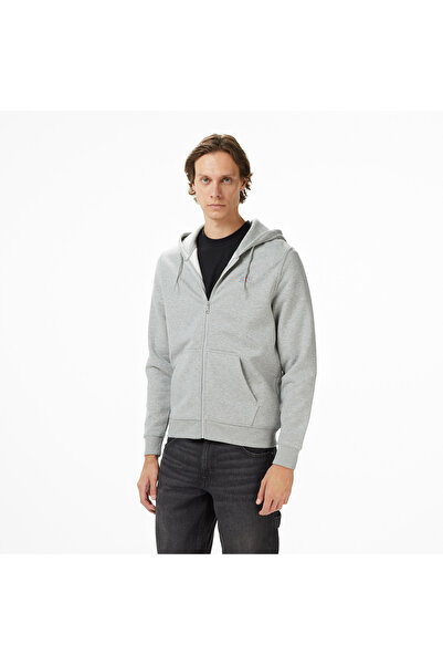 Dickies Oakport Zip Erkek Gri Sweatshirt