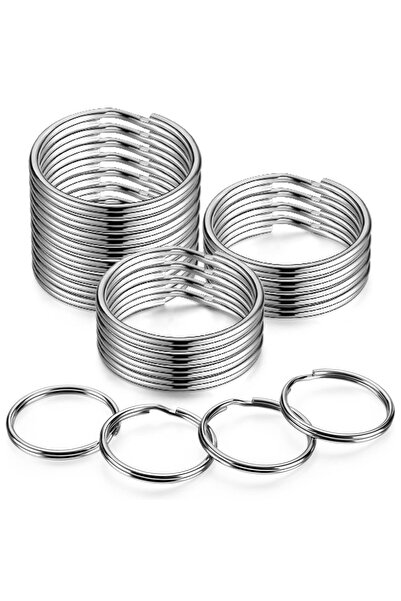 Choice 40 قطعة فضية، 10/20/40/100 قطعة، حلقات مفاتيح معدنية قابلة للفصل، حلقا...