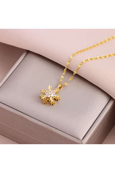 Choice 8114 New In Fashion 18K Gold Plated Lucky Rotatable Series Pendant Necklaces For Women Female Stainl