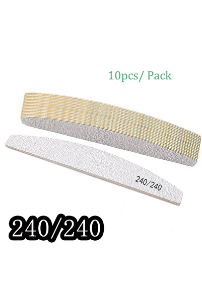 Choice ١٠ قطع من ورق الصنفرة بدرجة خشونة ٢٤٠، ٥/١٠/٢٥ قطعة، مبرد أظافر احتراف...