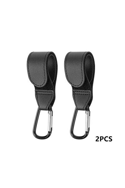 Choice3 خطافات عربة أطفال جلدية سوداء قطعتين، خطافات عربة أطفال قابلة للتعديل...