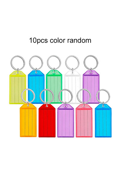 Choice 10pcs ﻿﻿10/20/50pcs Keychain Key Tags Label With Split Ring Colorful P...
