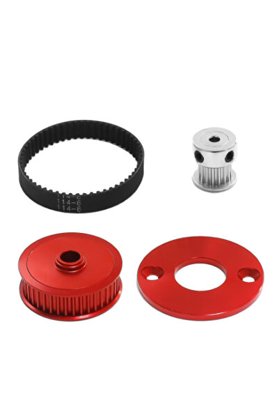 Choice Red "Tamiya TT02 Low-Noise Belt Drive Gear Set (16T/40T) - Upgrade Tra...