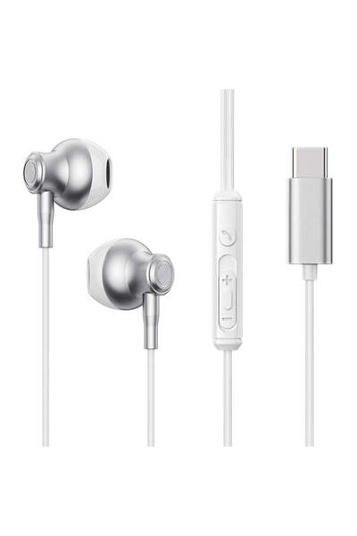 Joyroom سماعات أذن سلكية نصفية من النوع C طراز JR-EC 07