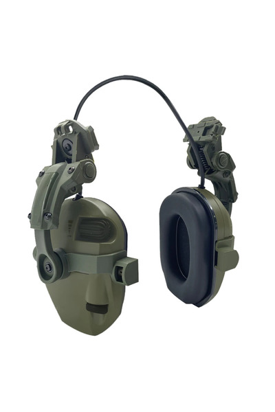 Choice واقيات أذن إلكترونية مثبتة على خوذة طراز A الخضراء النشطة لحماية السمع...