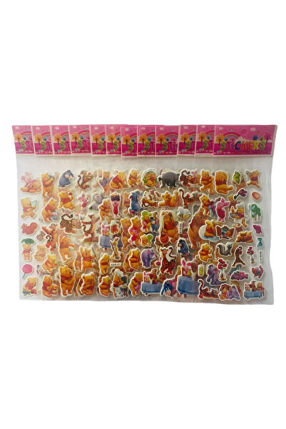 Choice مجموعة من 12 قطعة من ملصقات ويني ذا بوه ثلاثية الأبعاد من ديزني، ملصقا...