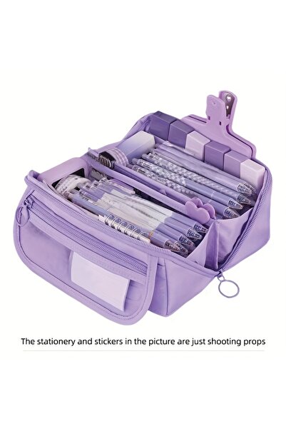 Choice Purple 1 new creative large capacity learning pencil case with multifunctional desktop organization