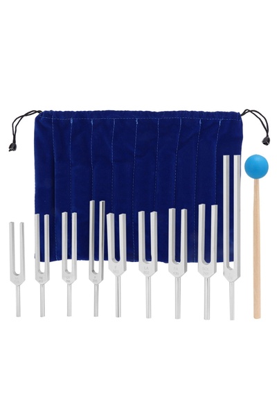 Choice Aluminum Alloy Tuning Forks Set Healing Medical Luxury Silver Professional Tuning Fork Chakras Me...