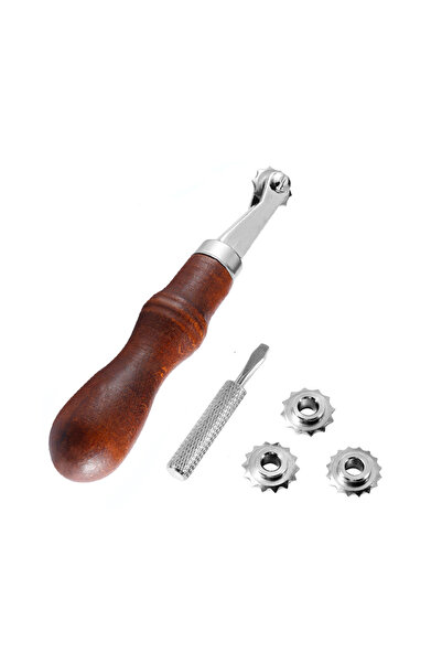 Choice spacing wheel Zxiixz 3/4/5/6mm DIY Leather Craft Over Stitch Line Marking Wheel Gear Roulette Spacin