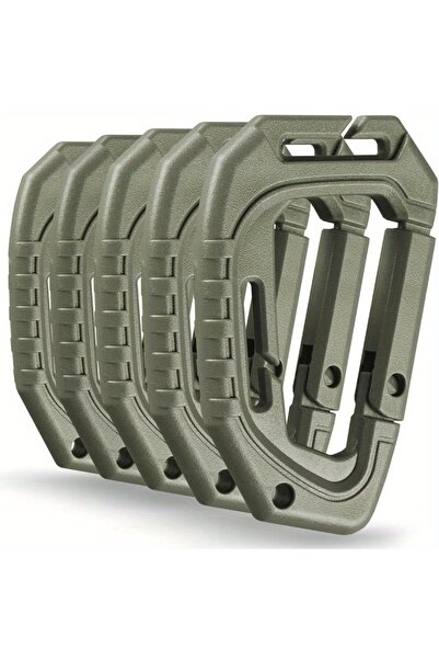 Choice Army Green-5pcs 5Pcs Big D-type Plastic Steel Tactical Molle Quick Hoo...