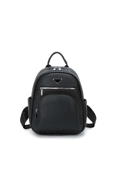 OEM Women's Eco-Leather Backpack with External Zip Pockets