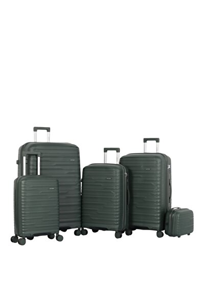 AVIATOR Luxury and complete travel bag set – 5 pieces made of highly durable, break-resistant polypropylene
