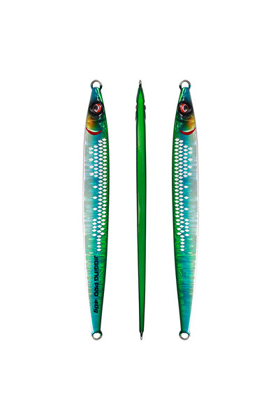 Choice 100g Green JIGGING PRO Sardine Slider Jigging Lure UV Shore Long Cast ...