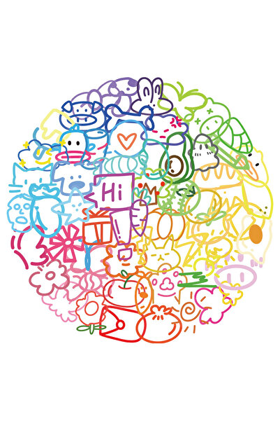 Choice ٦٠ قطعة من ملصقات الدوبامين الإبداعية الصغيرة المصنوعة من مادة PET الش...