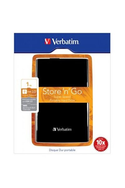 Verbatim 1TB Portable External HDD USB 3.0 - Black, High-Speed Data Storage Solution