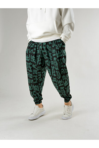 COCOPELLI Chinese Patterned Pleated Men's Jogger Pants Coc2661