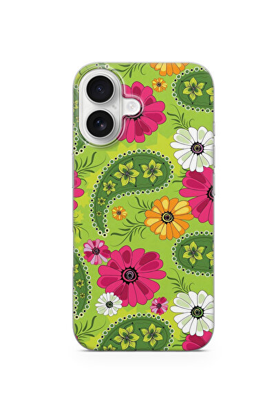 lelia حافظة هاتف شفافة متوافقة مع آيفون 16 مطبوع |   المجموعة: فلورالوكس بوتا...