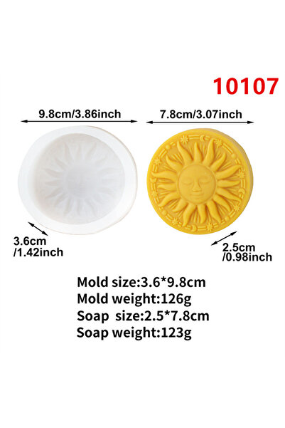 Choice1 قالب سيليكون لصنع صابون على شكل وجه الشمس والقمر (10107) - اصنع بنفسك...