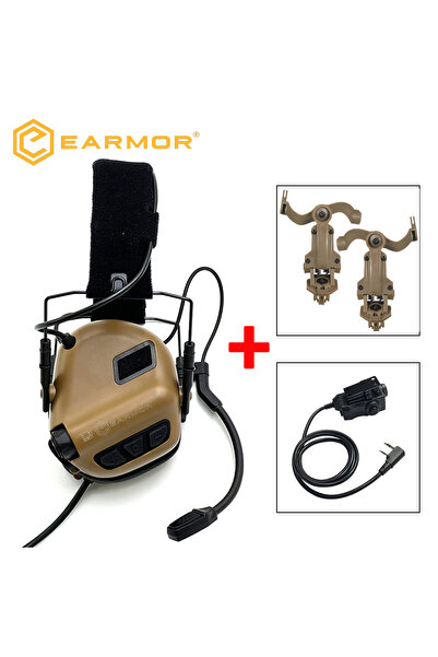 Choice طقم صحراء EARMOR M32 SE سماعة رأس تكتيكية للرماية والصيد مع واقيات أذن...