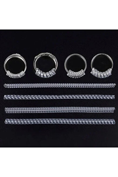 Choice Clear 4pcs/Set Ring Size Reducer Tools Spiral Spring Based Rings Adjust Invisible Transparent Tighte