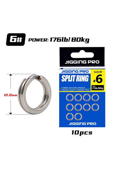 Choice حلقات تثبيت من الفولاذ المقاوم للصدأ رقم 6 من JIGGING PRO، موصلات صيد،...