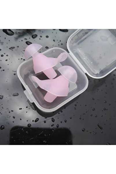 Choice سدادات أذن ناعمة وردية اللون، محمولة، مقاومة للغبار، مع علبة، مقاومة ل...