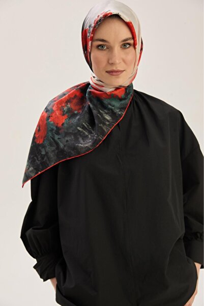 Maisa Μεταξωτό κασκόλ Fam Tivil ΚΟΚΚΙΝΟ 90 x 90